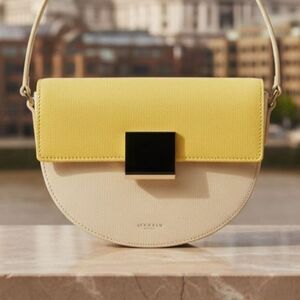 DeMellier Mini Venice Crossbody Bag – Yellow Cream Two-Tone Leather